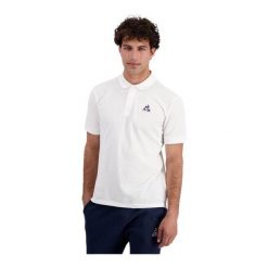 T-Shirt Homme ESS POLO SS N°1 M-2422109 Blanc. Białe koszulki polo męskie le coq sportif, m, bez wzorów, bez kołnierzyka, bez ramiączek. Za 254.90 zł.