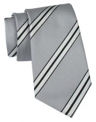 Klubowy, Klasyczny, Męski Krawat - ALTIES - Srebrny. Szare krawaty i muchy męskie Alties, bez wzorów, z tkaniny, eleganckie. Za 49.00 zł.