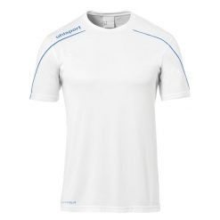 Koszulka sportowa męska Uhlsport Stream 22. Białe t-shirty sportowe męskie Uhlsport, m, bez wzorów, z poliesteru, sportowe, bez ramiączek. W wyprzedaży za 66.85 zł.