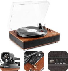 Gramofon RP162D Fenton HQ BT ciemne drewno one size. Gramofony Fenton. Za 754.94 zł.