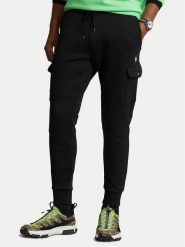 Polo Ralph Lauren Spodnie dresowe 710881522 Czarny Regular Fit. Czarne spodnie dresowe męskie Polo Ralph Lauren, bez wzorów, z dresówki. Za 489.99 zł.