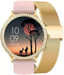 Smartwatch Gravity Złoty Pasek i Bransoleta GT5-3. Żółte zegarki smartwatch Gravity. Za 164.01 zł.