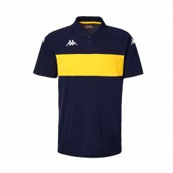Polo Kappa Dianetti. Niebieskie koszulki polo męskie Kappa, m, bez wzorów, bez kołnierzyka, bez ramiączek. Za 193.00 zł.