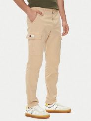 Tommy Jeans Spodnie materiałowe Austin DM0DM19489 Beżowy Regular Fit. Brązowe spodnie na co dzień męskie Tommy Jeans, bez wzorów, z bawełny. Za 269.99 zł.