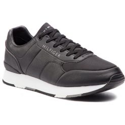 Sneakersy TOMMY HILFIGER - Corporate Leather Runner FM0FM02057 Black 990. Buty sportowe na co dzień męskie marki Tommy Hilfiger. W wyprzedaży za 349.00 zł.