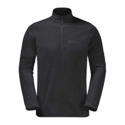 Bluza trekkingowa męska Jack Wolfskin Taunus HZ. Czarne bluzy nierozpinane męskie Jack Wolfskin, l, bez wzorów, sportowe, bez ramiączek, bez kaptura. Za 189.99 zł.