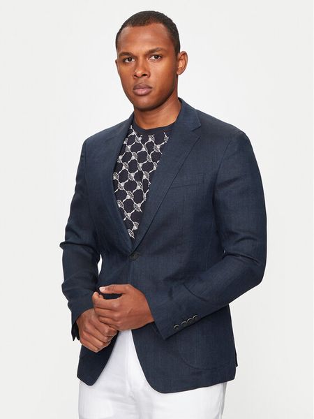 JOOP! Marynarka Hoverest 30041961 Granatowy Slim Fit. Niebieskie marynarki męskie JOOP!, m, bez wzorów, ze lnu. Za 939.99 zł.