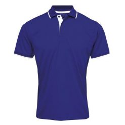 Męska Koszulka Polo Coolchecker Contrast. Białe koszulki polo męskie PREMIER, m, bez wzorów, bez kołnierzyka, bez ramiączek. Za 85.99 zł.