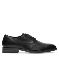 Półbuty Lasocki. Czarne eleganckie półbuty męskie Lasocki, wizytowe, bez obcasa, bez zapięcia. Za 249.99 zł.