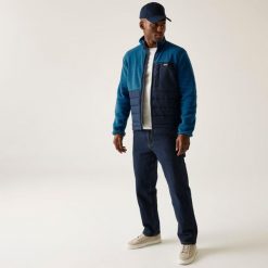 Polar męski hybrydowy rozsuwany Frankie Borg. Niebieskie bluzy z polaru męskie Regatta, m, bez wzorów, z polaru, sportowe, bez ramiączek, bez kaptura. W wyprzedaży za 249.99 zł.