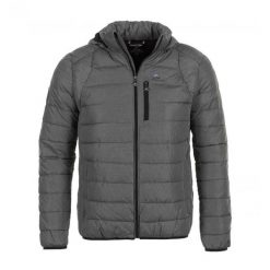 Kurtka narciarska Peak Mountain Cenzo. Szare kurtki narciarskie i snowboardowe męskie Peak Mountain, na zimę, bez wzorów, z puchu, z kapturem, narciarskie. W wyprzedaży za 348.00 zł.