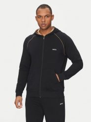 BOSS Bluza Mix&Match 50515313 Czarny Regular Fit. Czarne bluzy rozpinane męskie Boss, m, bez wzorów, z bawełny, bez ramiączek, bez kaptura. Za 319.99 zł.