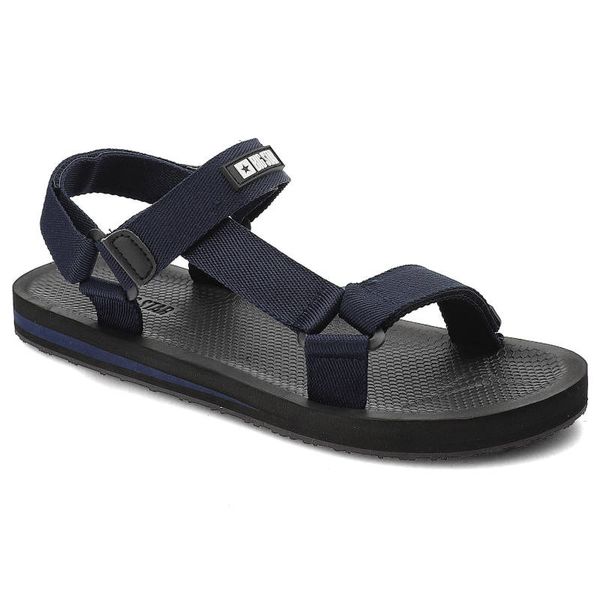 Granatowe Sandały Big Star Męskie Buty Sportowe. Niebieskie sandały męskie Big Star, bez zapięcia. Za 99.99 zł.