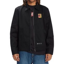 Kurtka turystyczna męska DC Schoes Andy Warhol Cow Series. Czarne kurtki męskie DC Shoes, m, bez wzorów, z bawełny, bez ramiączek, bez kaptura. Za 284.05 zł.