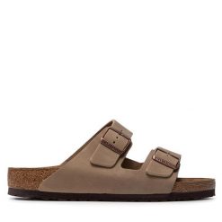 Klapki Birkenstock. Brązowe klapki i japonki męskie Birkenstock, bez wzorów. Za 399.99 zł.