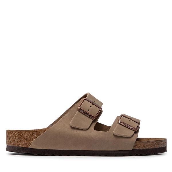 Klapki Birkenstock. Brązowe klapki i japonki męskie Birkenstock, bez wzorów. Za 539.99 zł.