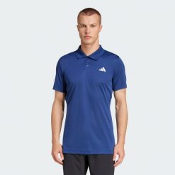 Koszulka Tennis Climacool FreeLift Polo. Niebieskie koszulki polo męskie ADIDAS, l, bez wzorów, sportowe, bez kołnierzyka, bez ramiączek. Za 265.20 zł.