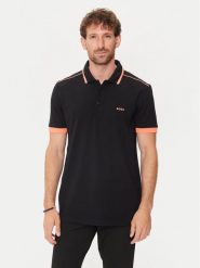 Boss Polo Paddy 1 50512995 Czarny Regular Fit. Czarne koszulki polo męskie Boss, m, bez wzorów, z bawełny, bez kołnierzyka, bez ramiączek. Za 259.99 zł.