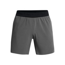 Szorty Under Armour Peak Woven. Czarne szorty sportowe męskie Under Armour, bez wzorów, sportowe. Za 312.50 zł.