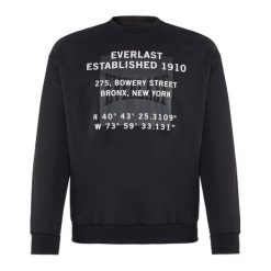Bluza męska Everlast Streetwear Crewneck. Czarne bluzy nierozpinane męskie EVERLAST, m, bez wzorów, sportowe, bez ramiączek, bez kaptura. Za 169.99 zł.