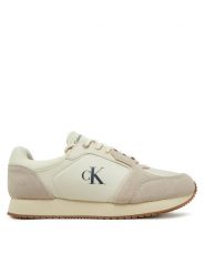 Calvin Klein Jeans Sneakersy Retro Sock Runner Mg YM0YM01152 Beżowy. Brązowe buty sportowe na co dzień męskie Calvin Klein Jeans, m, bez wzorów, z jeansu, retro, bez ramiączek, bez kaptura. Za 249.99 zł.