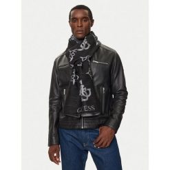 Szalik Guess. Czarne szaliki męskie Guess, z aplikacjami. Za 339.99 zł.