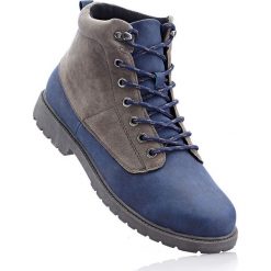 Kozaki sznurowane bonprix ciemnoniebiesko-szary. Buty zimowe męskie marki bonprix. Za 49.99 zł.