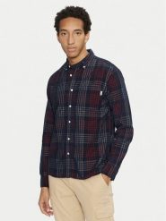 Pepe Jeans Koszula Marcus PM308726 Granatowy Regular Fit. Niebieskie koszule męskie Pepe Jeans, m, bez wzorów, z bawełny, bez kołnierzyka, bez ramiączek. Za 259.99 zł.