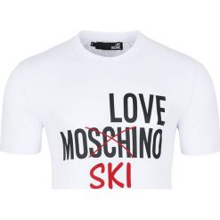 T-shirt Love Moschino. Białe t-shirty męskie Love Moschino, m, bez wzorów, bez kołnierzyka, bez ramiączek. Za 159.00 zł.