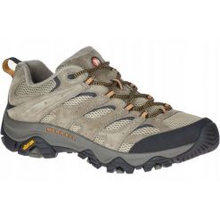 Buty trekkingowe męskie Merrel Moab 3. Brązowe buty trekkingowe męskie Merrell, bez wzorów, sportowe, bez obcasa, bez zapięcia. Za 547.95 zł.