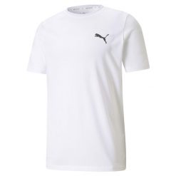 Koszulka sportowa męska Puma Active Small Logo Tee. Białe t-shirty sportowe męskie Puma, m, bez wzorów, sportowe, bez ramiączek. Za 72.99 zł.