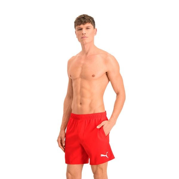 Kąpielówki męskie Puma Mid Shorts. Czerwone kąpielówki męskie Puma, m, bez wzorów. Za 173.99 zł.