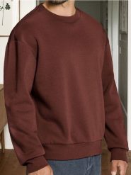 Bluza basic comfort fit - czerwony. Czerwone bluzy nierozpinane męskie Sinsay, l, bez wzorów, bez ramiączek, bez kaptura. Za 29.99 zł.