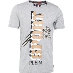 Plein Sport ROUND NECK STRONGER Tshirt z nadrukiem grey/gold. Szare t-shirty męskie Plein Sport, m, z nadrukiem, z bawełny, sportowe. Za 739.00 zł.