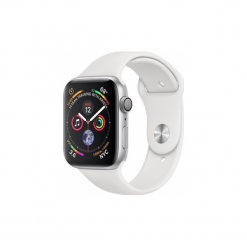 APPLE Watch Series 4 GPS, 40mm koperta w kolorze srebrnym z paskiem sportowym w kolorze białym. Krokomierze marki Apple. Za 1,848.00 zł.