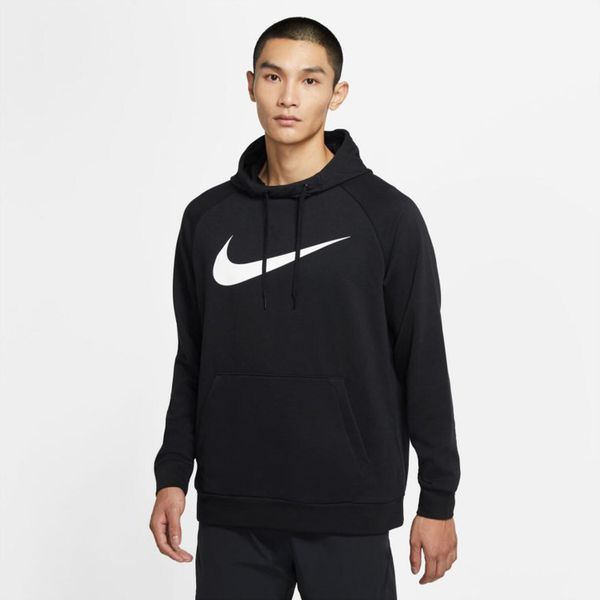 Bluza sportowa męska Nike Drifit. Czarne bluzy nierozpinane męskie Nike, l, bez wzorów, z kapturem. Za 269.00 zł.