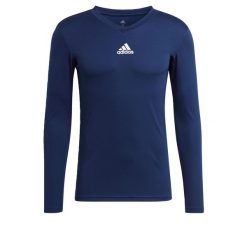 Koszulka piłkarska męska adidas Team Base Tee. Niebieskie bielizna termoaktywna męska ADIDAS, m, bez wzorów, bez ramiączek, do piłki nożnej. Za 64.90 zł.