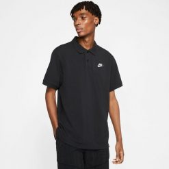 Podkoszulek męskie Nike Sportswear Polo. Czarne koszulki polo męskie Nike, m, bez wzorów, z bawełny, sportowe, bez kołnierzyka, bez ramiączek. Za 190.00 zł.