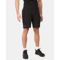 Męskie spodenki fitness Kilpi BRAY-M. Czarne szorty sportowe męskie Kilpi, bez wzorów, sportowe. Za 91.56 zł.