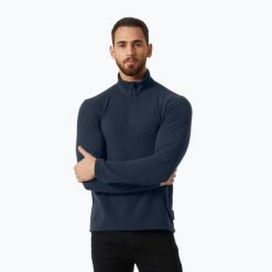 Bluza trekkingowa męska Helly Hansen Daybreaker 1/2 Zip. Niebieskie bluzy nierozpinane męskie Helly Hansen, m, bez wzorów, sportowe, bez ramiączek, bez kaptura. Za 199.99 zł.