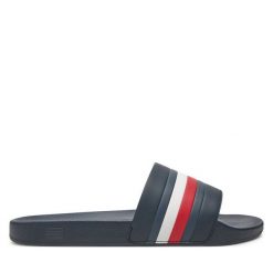 Klapki Tommy Hilfiger. Niebieskie klapki i japonki męskie Tommy Hilfiger, bez wzorów. Za 129.99 zł.