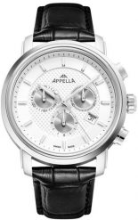 Zegarek męski Appella L70001.5213CH czarny. Czarne zegarki męskie Appella. Za 1,830.00 zł.