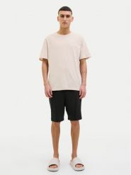 Jack & Jones Piżama Everest 12273635 Beżowy Standard Fit. Brązowe piżamy męskie Jack & Jones, m, bez wzorów, z bawełny, bez kołnierzyka, bez ramiączek. Za 69.99 zł.