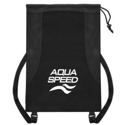 Worek na sprzęt plecak Aqua Speed Mesh Backpack. Czarne plecaki męskie Aqua-Speed, bez wzorów, z meshu. Za 39.99 zł.