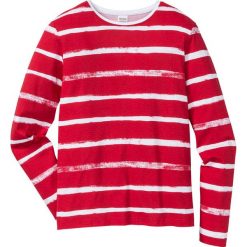 Shirt w paski, długi rękaw Regular Fit bonprix czerwony - w paski. Koszulki męskie z długim rękawem marki 4f. Za 27.99 zł.