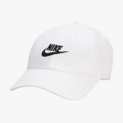 Czapka Nike Club Unstructured Futura Wash Cap, Dla obu płci. Białe czapki męskie Nike, bez wzorów, z bawełny, sportowe. Za 190.00 zł.