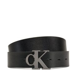 Pasek Męski Calvin Klein Jeans. Czarne paski męskie Calvin Klein Jeans, bez wzorów, z jeansu. Za 199.99 zł.