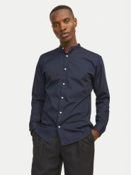 Jack & Jones Koszula Joe 12205921 Granatowy Slim Fit. Niebieskie koszule męskie Jack & Jones, m, bez wzorów, z syntetyku, bez kołnierzyka, bez ramiączek. Za 89.99 zł.
