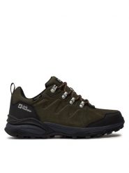 Jack Wolfskin Trekkingi Refugio Texapore Low M 4049851 Zielony. Zielone buty trekkingowe męskie Jack Wolfskin, bez wzorów, ze skóry, bez zapięcia, trekkingowe. Za 429.99 zł.