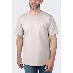 Koszulka sportowa męska T-shirt Carhartt Heavyweight Pocket K87. Brązowe t-shirty sportowe męskie Carhartt, m, bez wzorów, sportowe, bez ramiączek. Za 106.00 zł.